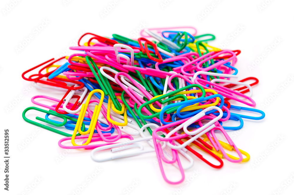 Colored paper clips Colored paper clips