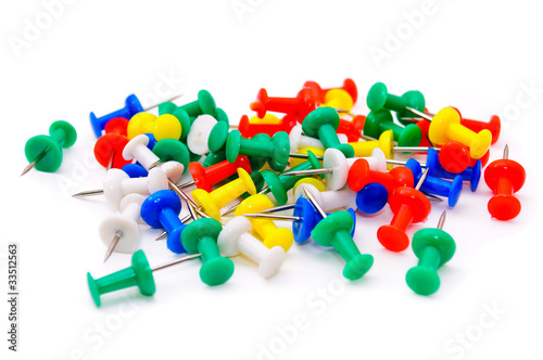 Colored plastic pins