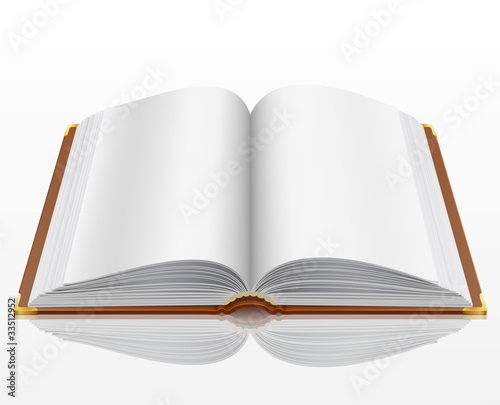 open book with isolated on white