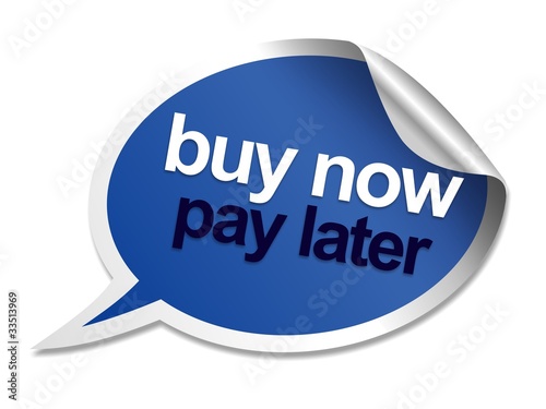 Buy now, pay later speech bubble