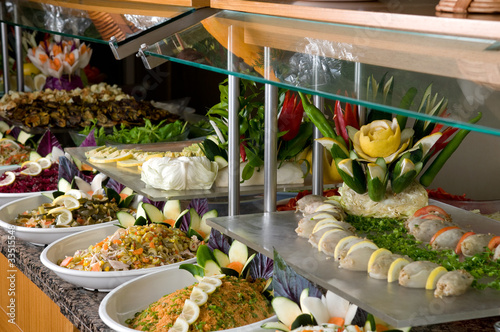 Buffet style food © uwimages
