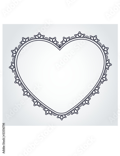Beautiful background with lace ornaments and heart