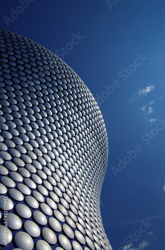Selfridges modern building in England and blue clear sky photo