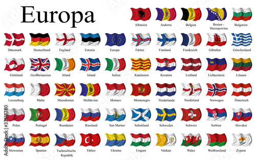 Länderflaggen Europa