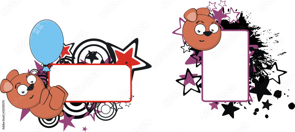 Fototapeta premium teddy bear cartoon copyspace9