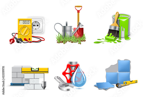 Renovation service. Icons | Bella series