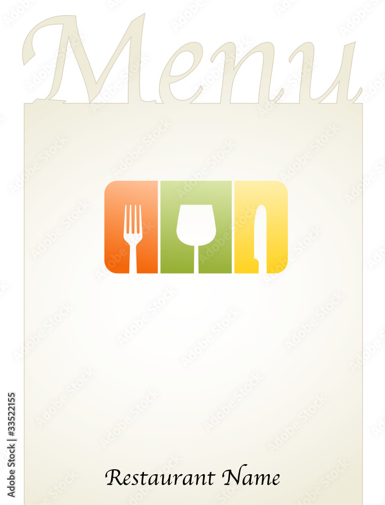 Naklejka premium menu 3