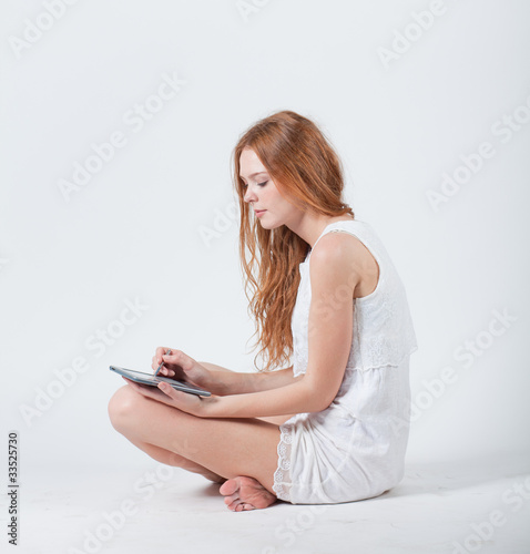 Girl with e-book