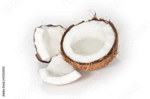 Zerbrochene Kokosnuss