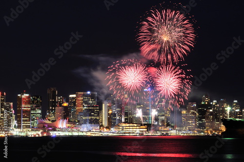 Canada Day fireworks in Downtown Vancouver