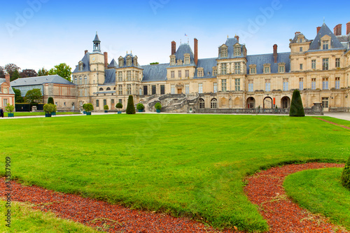 France.Park and a palace of Fontainebleau