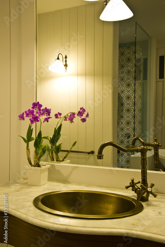 Interior of bath room in modern house