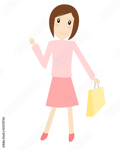 買い物する女性