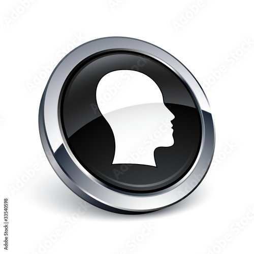 icône bouton internet homme tête