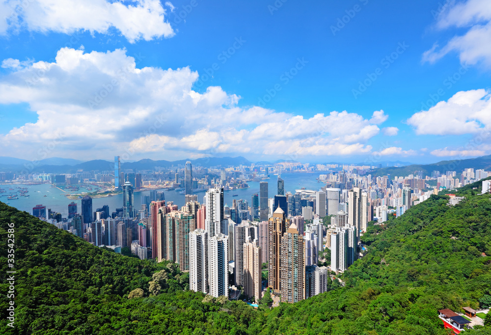 Naklejka premium Hong Kong