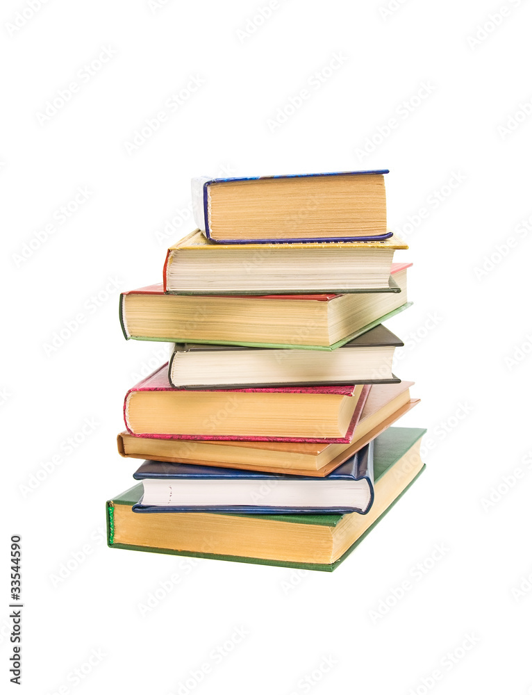 stack of books isolated on a white background stack of books isolated on a white background