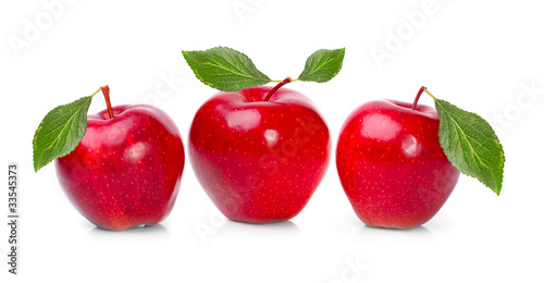 Wallpaper Mural Three Red Apples Torontodigital.ca