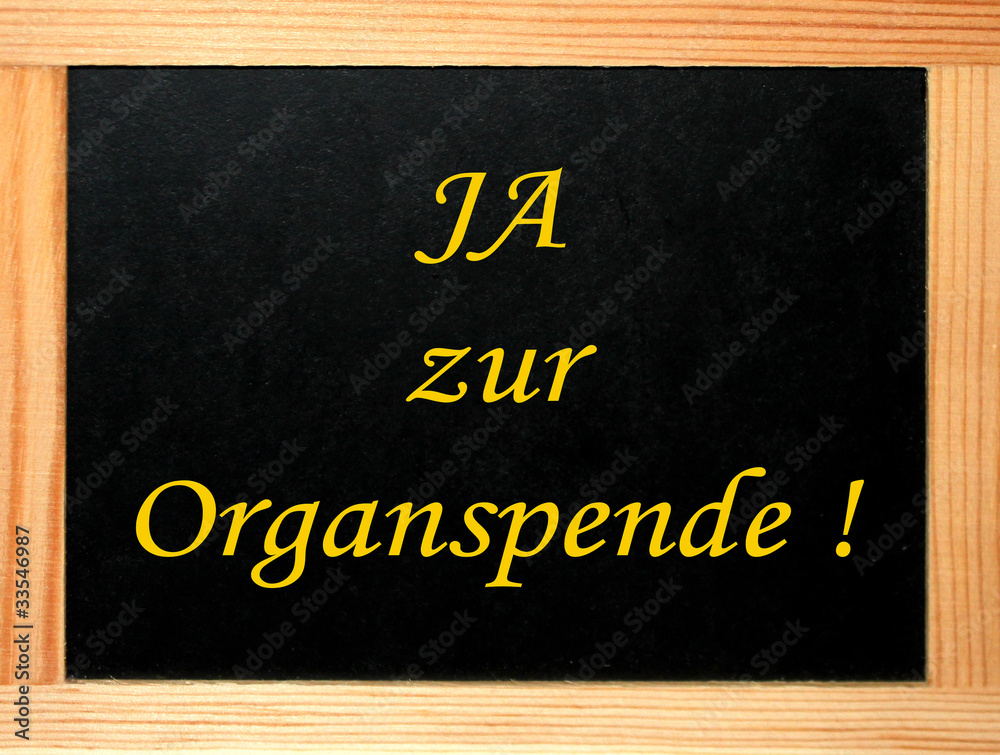 schild ja zur organspende StockFoto Adobe Stock