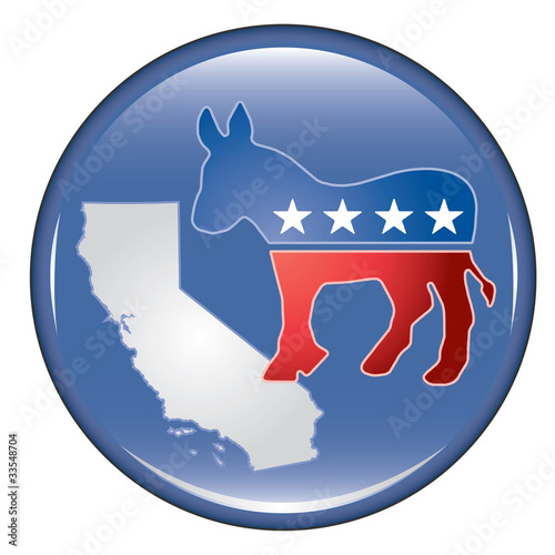 Democrat California Button