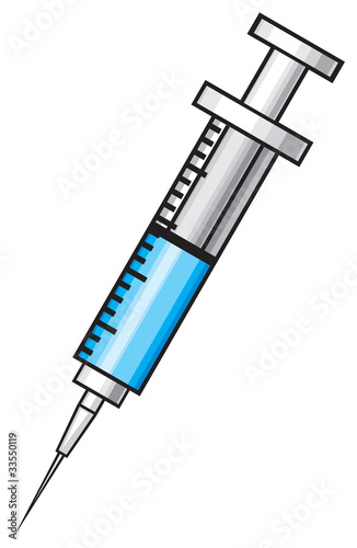 syringe with vaccine illustration