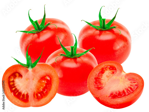 Tomato isolated on white background