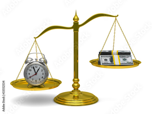 Time is money. Isolated 3D ...