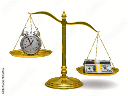 Time is money. Isolated 3D ...