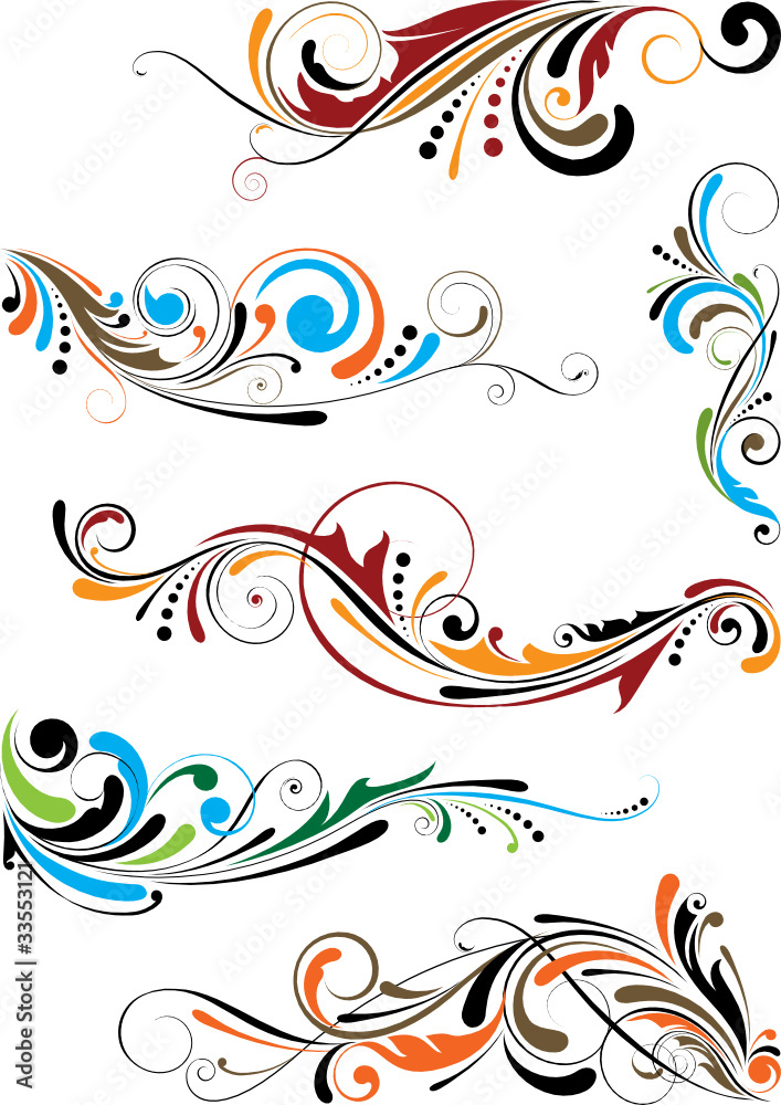 Fototapeta premium Set of color design