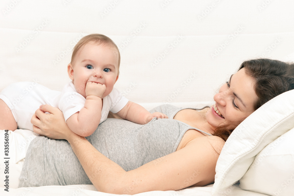 Mother with baby