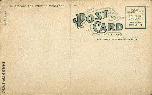 Unique Vintage Blank Postcard
