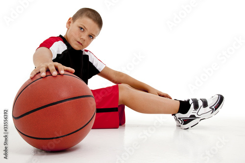Boy Child Basketball Player Relaxing