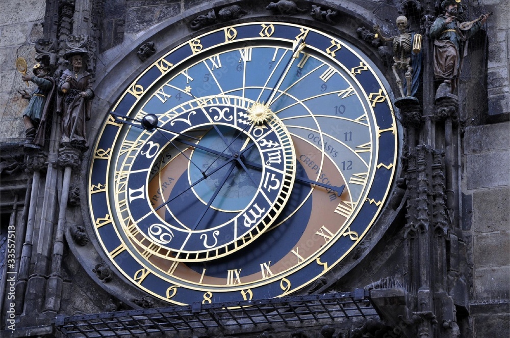 Historische Uhr im Zentrum von Prag