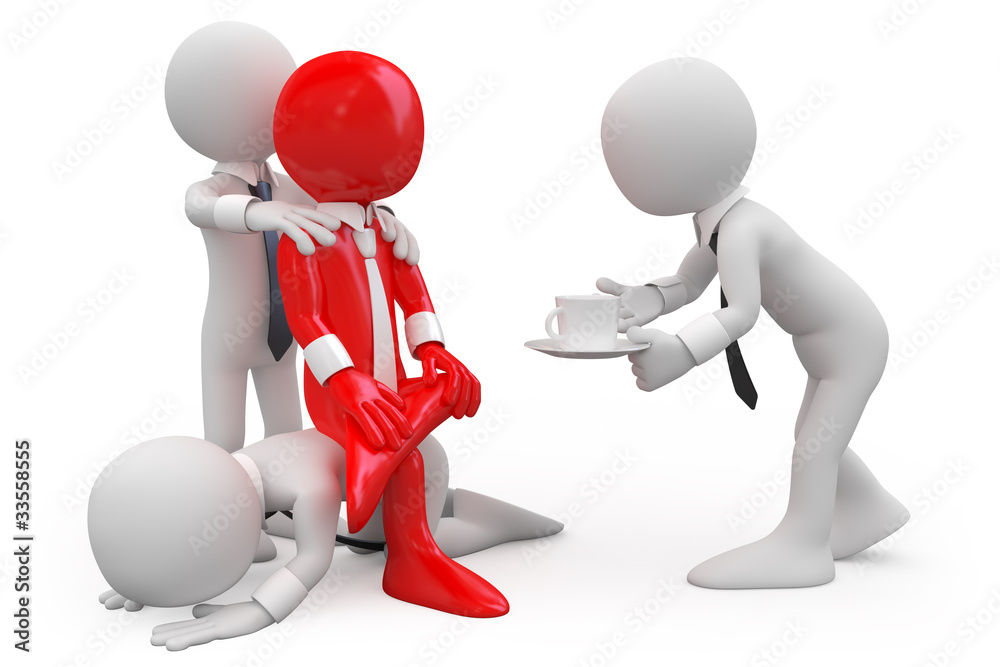 Employees trying to get a promotion from his boss Employees trying to get a promotion from his boss