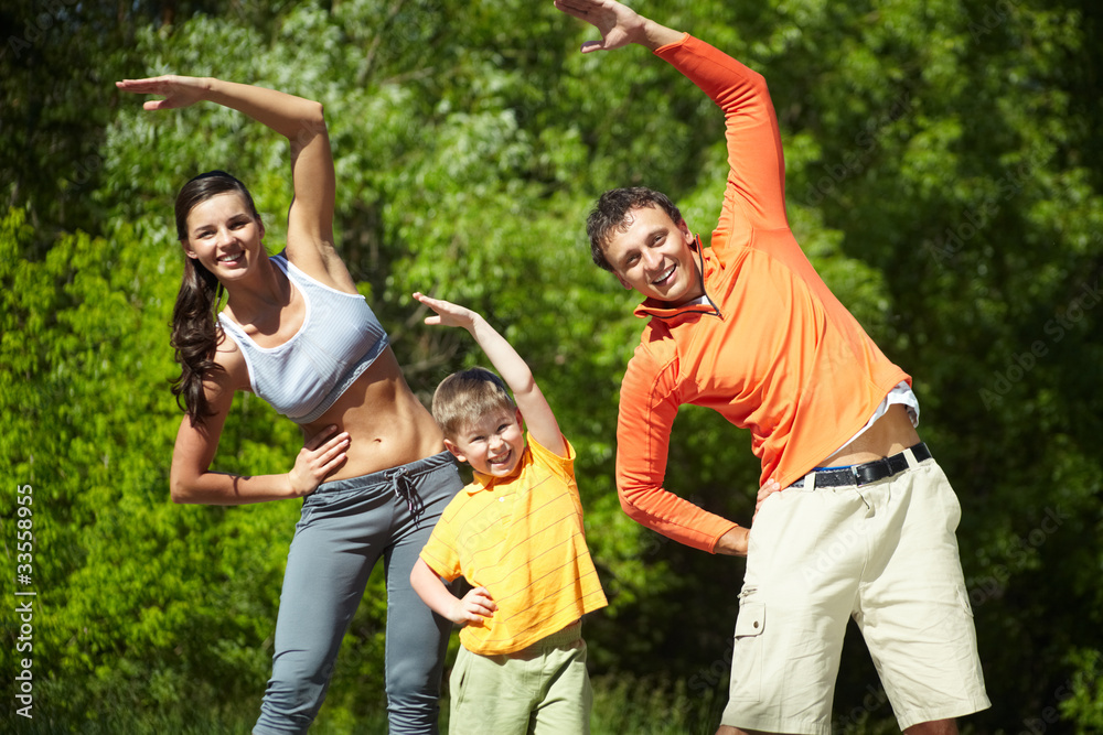 Fototapeta premium Fitness w parku