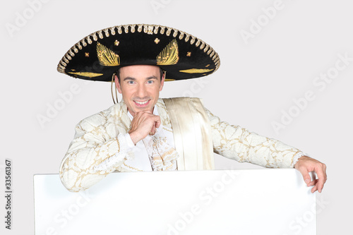 portrait of a man with sombrero