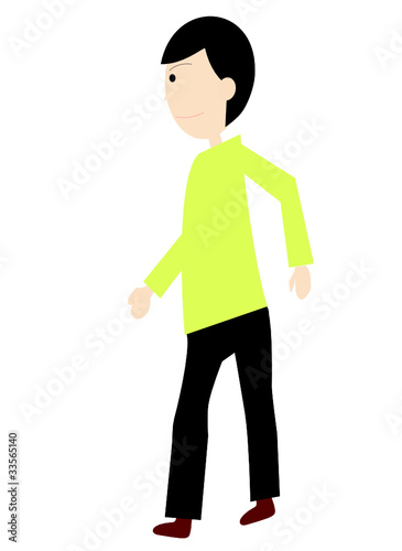 歩く男性