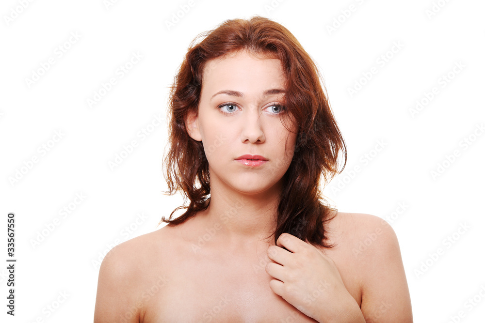 Obraz premium Young sad woman