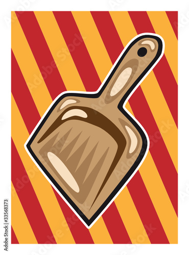 Pelle, plastique, objet, maison, ménage, ramasser, nettoyage