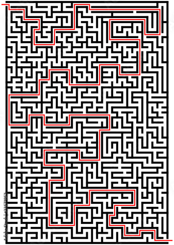 Labyrinth mit Lösung