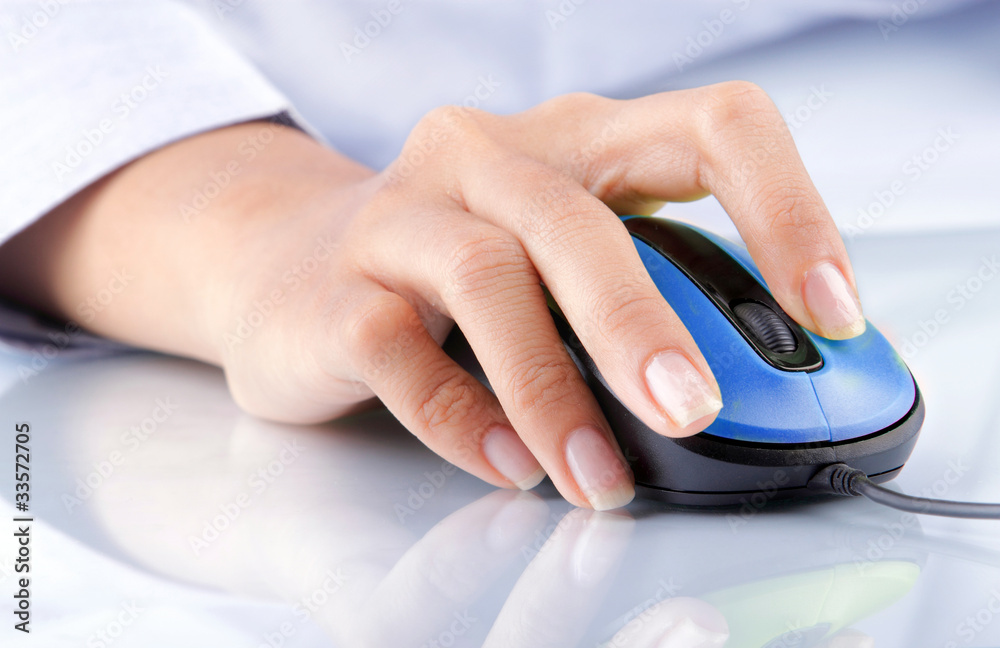 gesture of woman hand with mouse gesture of woman hand with mouse