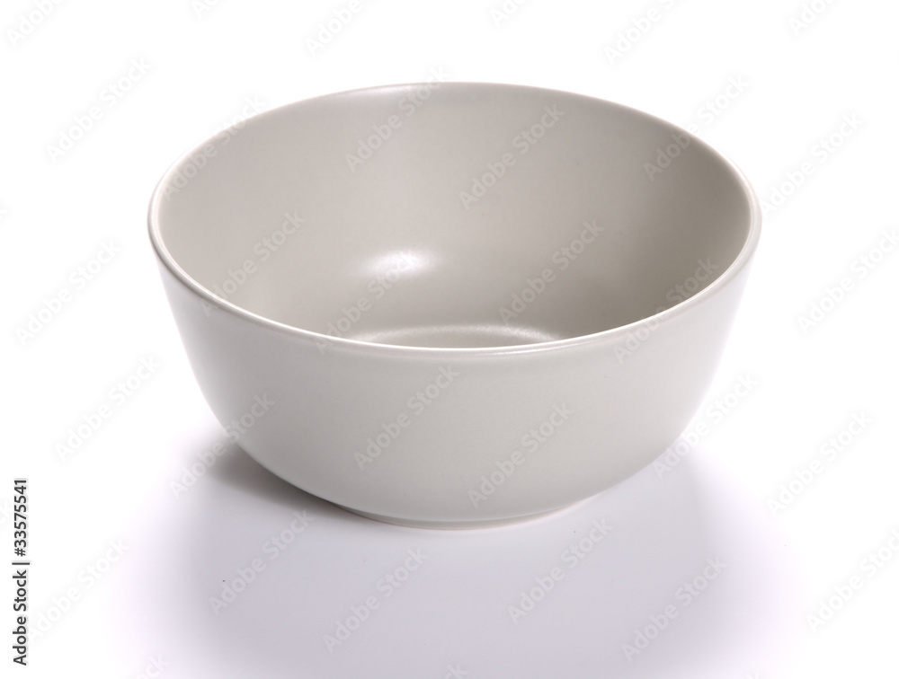 Empty bowl over white background Empty bowl over white background