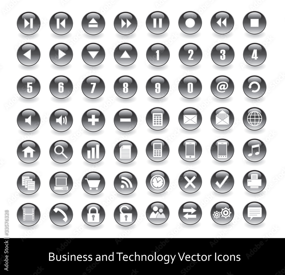 Icons for web, business and technology Icons for web, business and technology