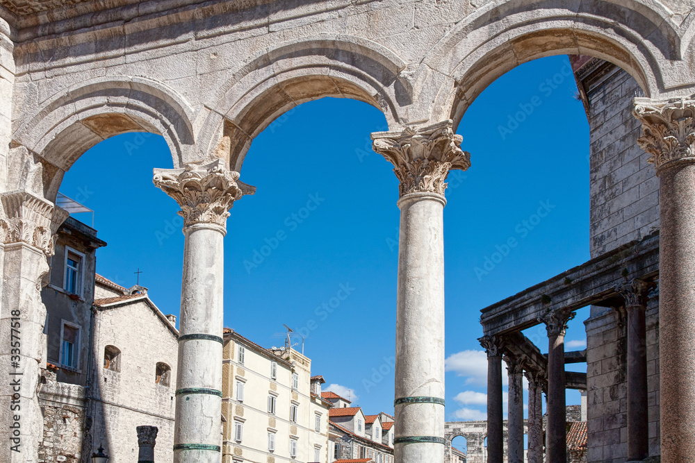 Roman architecture in Split, Croatia
