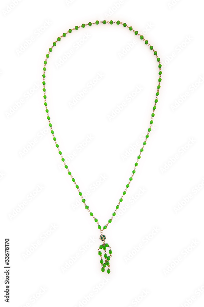 Elegant necklace isolated on the white background Elegant necklace isolated on the white background