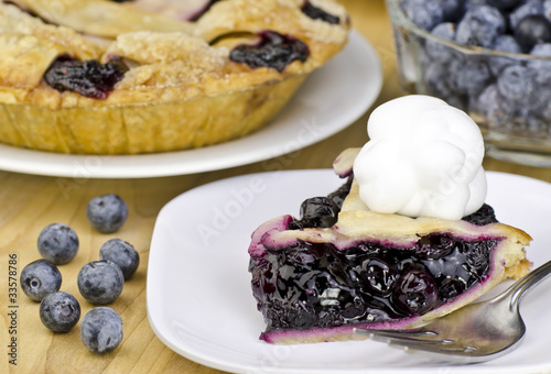fresh blueberry pie