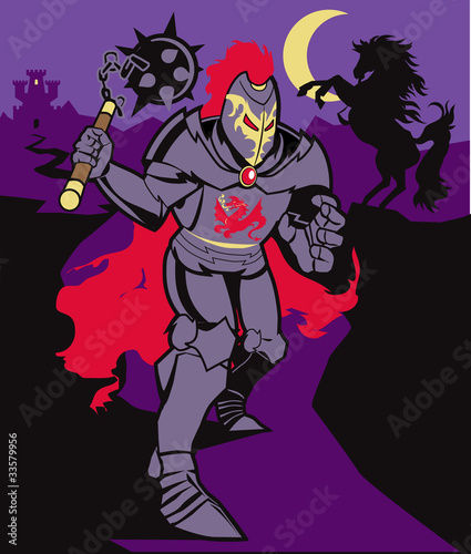 Black Knight & Horse