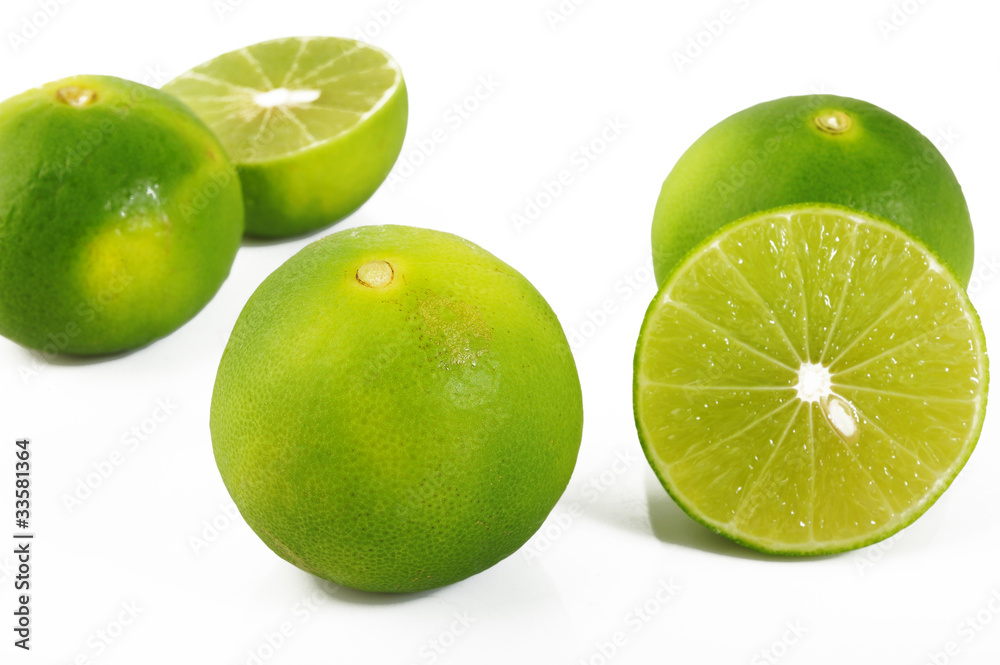 lime on a white lime on a white