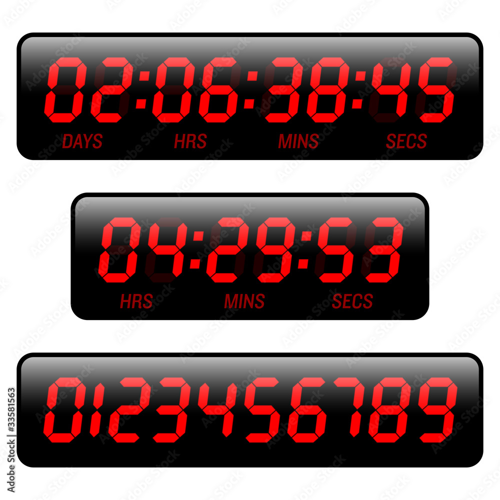 Countdown timer Stock Vector | Adobe Stock