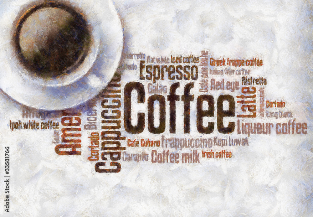 Fototapeta premium Obraz olejny do rysowania kawy