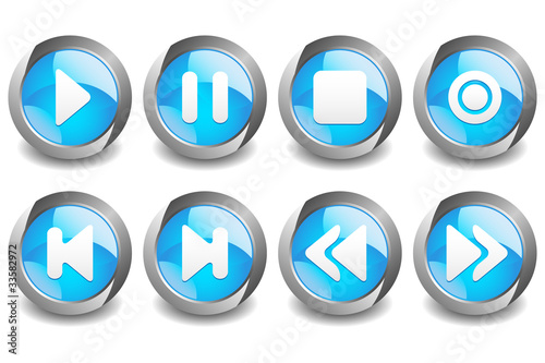 Free Download Music Button Blue - GFXLoad